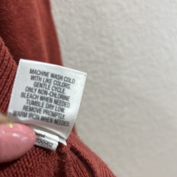 Merona Men's Orange Cotton Crew Neck Sweater Size M - Picture 6 of 9